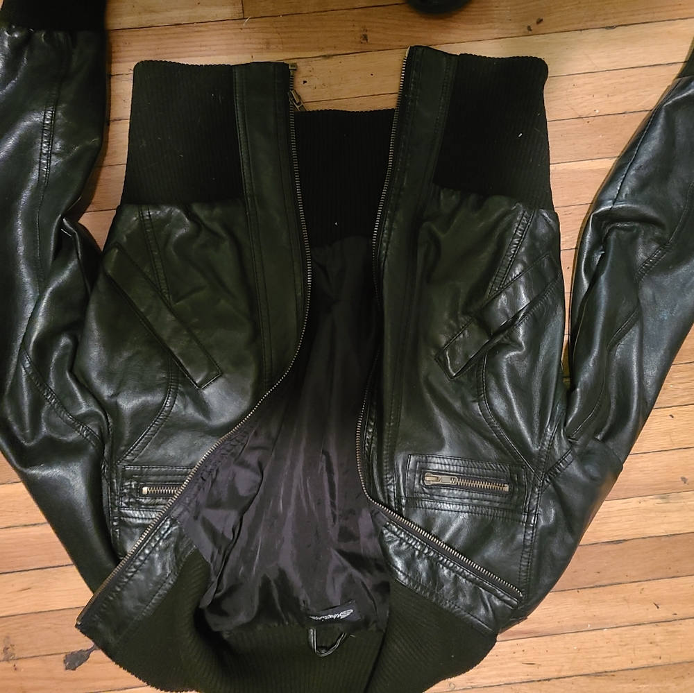 faux leather jacket